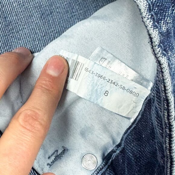 Aeropostale Women’s Colour Block Denim Mom Shorts Blue Size 8 - Picture 4 of 5